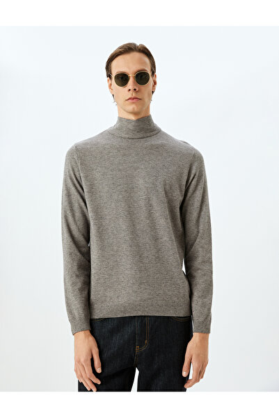 Koton Viscose Blended Turtleneck Sweater - Long Sleeve Basic Model