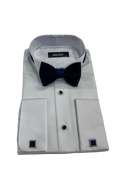 SENİOR Men's Cuffed Groom's Shirt