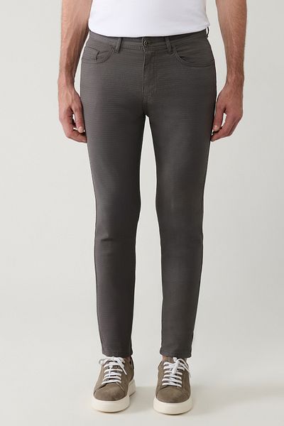 Avva Flexible 5-Taschen-Canvas-Hose für Herren in Anthrazit E 003007