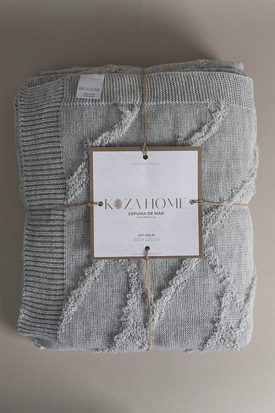 Koza Home Gray Double Espuma de Mar Blanket - 200x220 37130