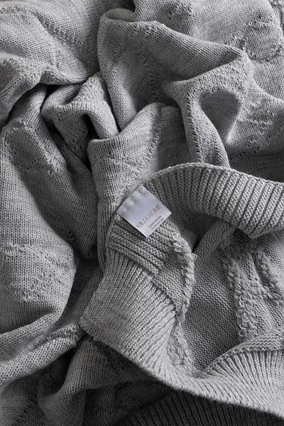 Koza Home Espuma De Mar Gray Single Blanket 160x220 37131