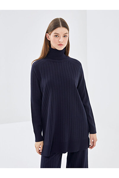 LC Waikiki Turtleneck Plain Long Sleeve Women's Knitwear Tunic