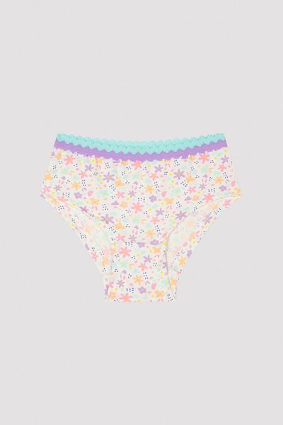 Penti Chiloți hipster din 2 piese pentru fete, colorați, cu modele florale