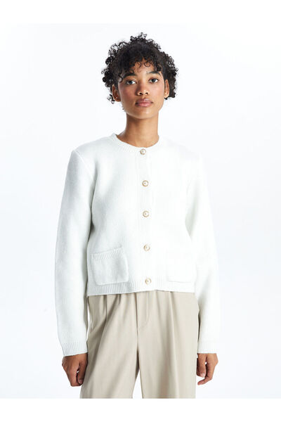 LC Waikiki Crew Neck Women's Knitwear Cardigan