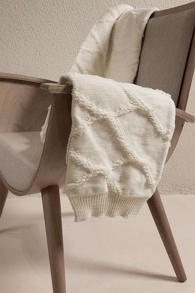 Koza Home Espuma De Mar Cream Single Blanket 160x220 37126