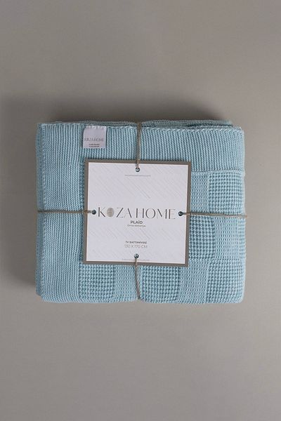 Koza Home Plaid Blue TV Blanket 130x170 15022