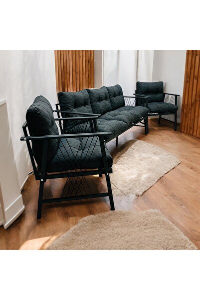 Modern Style Home Lüx Bahçe Balkon Mobilyası , Koltuk Takımı , Çay Seti  3-1-1