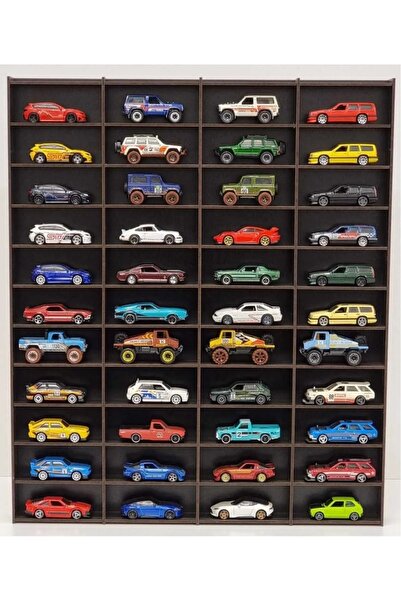 vera dizayn lazer kesim ve markalama Oyuncak Araba Rafı 50'li Siyah (HOTWHEEL...