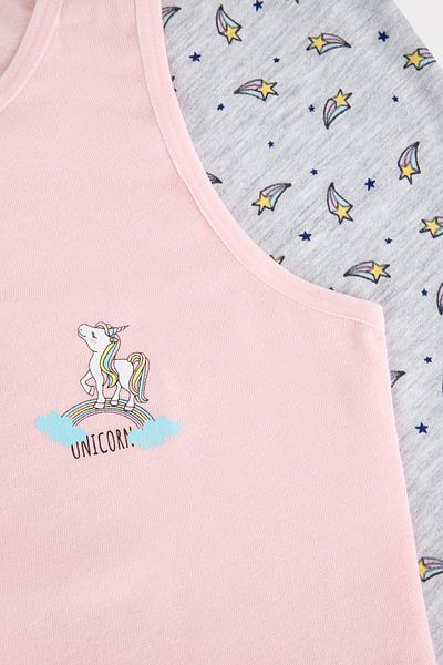 Penti Multicolored Girl's Unicorn Patterned 2-Piece Undershirt
