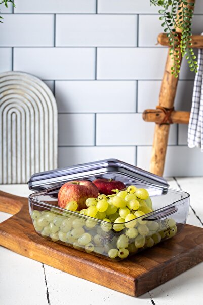 NY HOME Square Storage Container with Crystal Lid 2 Lt