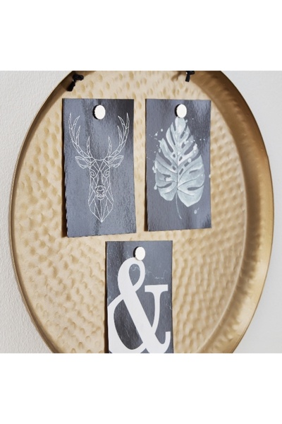 Home Box Splendid Metal Decorative Plate - 38x38x3.5 cm