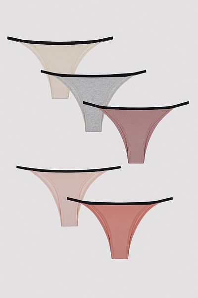 Penti Βραζιλία εσώρουχα Earth Tones 5 συσκευασιών