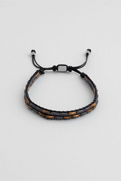 So CHIC... Colorful Hematite Stone Adjustable Steel Men's Bracelet