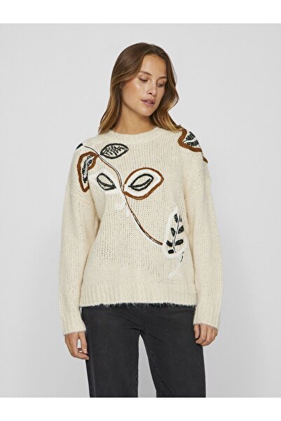 VILA Strickpullover Rundhals