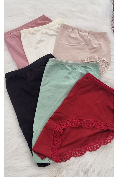 SWELLA Plus Size Lace Panties Set