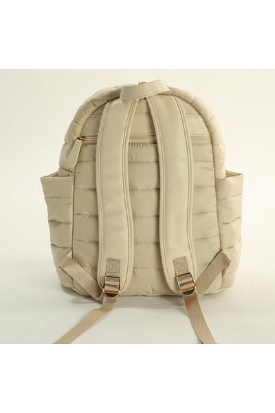 MY Collection 7335 Puff Leather - Fabric Mother Baby Care Backpack