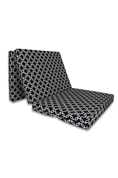 ALMİRA EV TEKSTİLİ Katlanır Sünger Yatak Minder 70x180cm Sarı Zincir v1