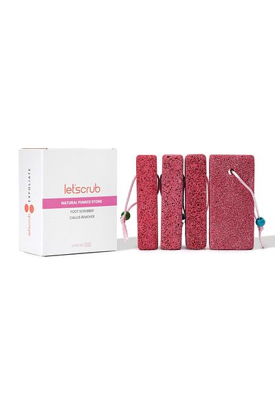 LET'SCRUB 4 Pieces of Pumice Stone Heel Stone Callus Remover Stone