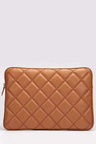 DUOMİNO حقيبة كمبيوتر محمول بلون أسمر بحجمين - لجهاز Macbook Pro Air Dell/ ASUS (14 بوصة و 16 بوصة)