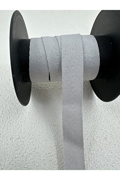 paşateks since 1995 şekil Panglică din poliester de 1 cm - 5 metri - gri