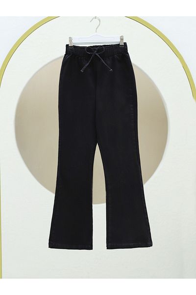 Modamorfo Spanish Leg Lace Detailed Jeans - Black