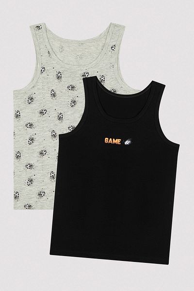 Penti Boy's Football Ball Printed 2-Piece Undershirt