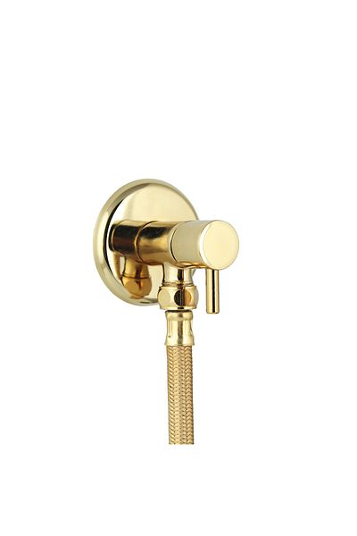 FKN Rod Head Brass Gold Bidet Tap Spiral