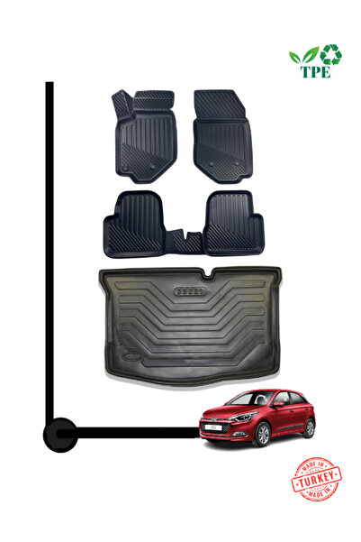 Black Gold Hyundai i20 2020+ Elite 3D Oto Paspas ve Bagaj Havuzu İkili Set
