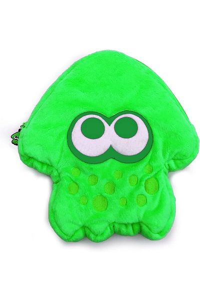 Hori Splatoon 2 Squid Plush Pouch (Neon Green)