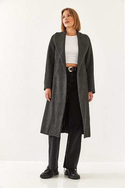 Bianco Lucci Belted Stamped Women's Coat - 2353 60351083