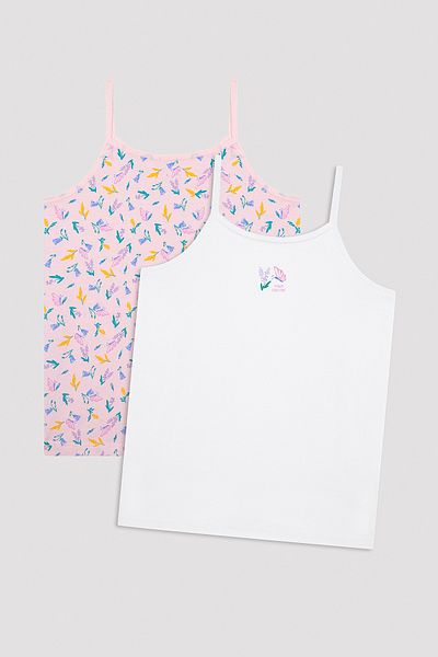 Penti Girl's Endemic Flowers Multicolored 2-Piece Undershirt