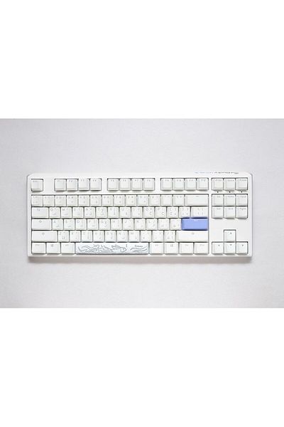 Ducky One 3 Classic TLK 80% Pure White Mechanical Gaming Keyboard - Cherry Red