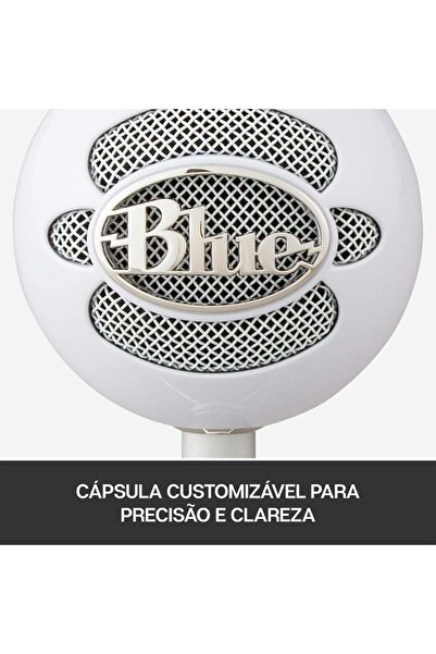 logitech Blue Snowball iCE USB Microphone for PC, Mac, Gaming, Recording, Streaming -White