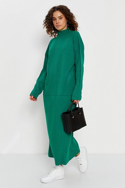 Hopoi Γυναικείο Πλεκτό Φόρεμα Half Fisherman Corded Maxi HOP60781