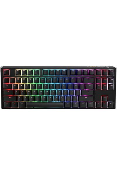 Ducky One 3 Classic Black/White TKL 80% Cherry Brown Key Arabic Mechanical Gaming Keyboard