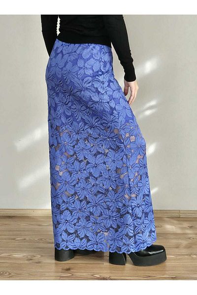 DEEP BEACH Retro Lace Maxi Skirt