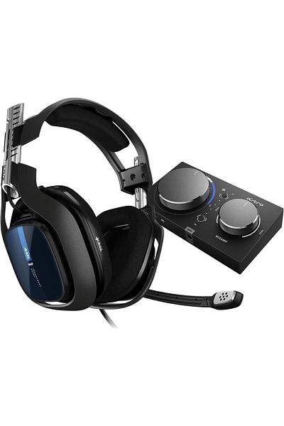 Astro Gaming A40 TR Wired Gaming Headset + MixAmp Pro TR, for PS5, PS4, PC, Mac - Black/Blue