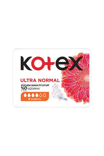Kotex 8 Pack Ultra Winged Sanitary Pads - Ultra Single Normal