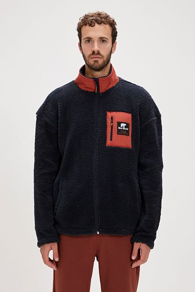 Bad Bear Ryan Plush Full-Zip Navy Blue Men's Sweatshirt
