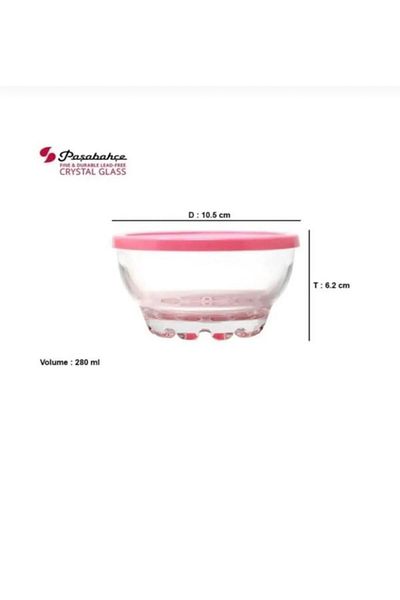 Paşabahçe Glass Bowl with Lid, Breakfast 1 Piece