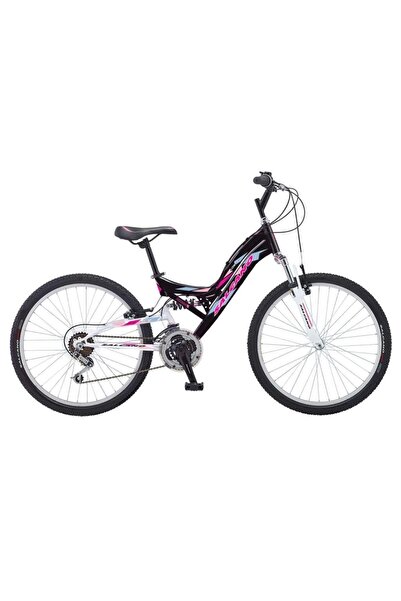 Salcano Helen 26 V Fren 21 Vites Çift Amortisörlü 26 Jant Dağ Bisikleti Siyah Beyaz Pembe