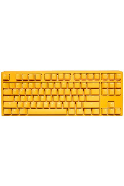 Ducky لوحة مفاتيح الألعاب الميكانيكية One 3 Yellow Ducky TKL 80% Cherry Blue Key