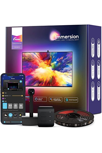 Goove Govee Backlight Immersion TV Wi-Fi RGBIC Işık Şeridi 55-65 بوصة