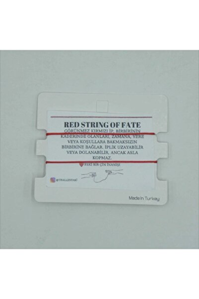 Tralles Takı Doğaştaşlı Mors Alfabeli Çift Bilekliği Ve Red String Çift Bilekliği Set