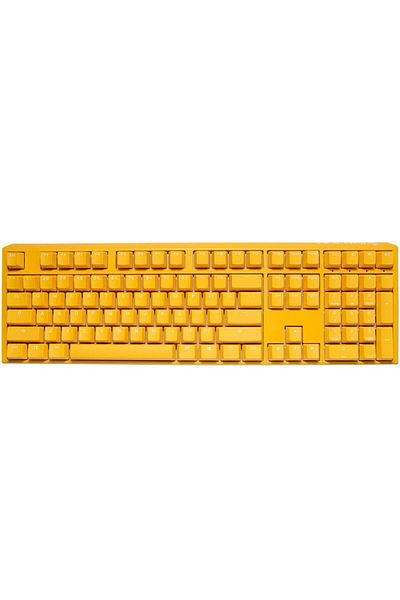 Ducky لوحة مفاتيح الألعاب الميكانيكية One 3 Yellow Ducky كاملة الحجم 100% باللون الأحمر الكرزي
