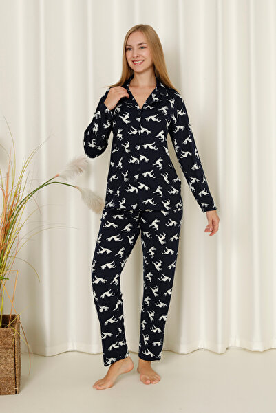 Wordex Σετ γυναικεία πιτζάμες Mr 9510 Milan από μαλακό ύφασμα με μακρυμάνικο ...