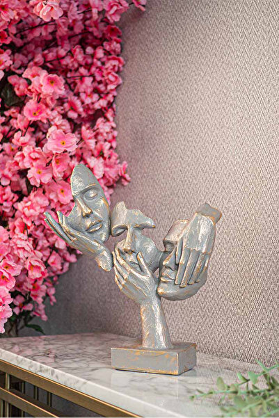 Ella's Design Studio Görmedim Duymadım Bilmiyorum Biblo Taş Gold, Dekoratif M...