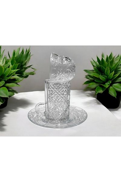 Paşabahçe Handwork Cut Decor 18 Pieces Teap Set