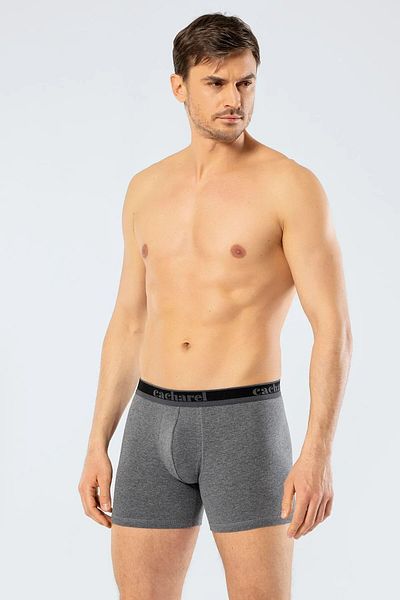 Cacharel 1338 Ανδρικό 3-pack Lycra Long Leg Boxer-μαύρο&ανθρακί&γκρι