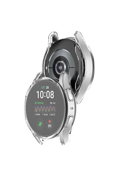 Tagomoon Samsung Galaxy Watch 7 44mm ile Uyumlu Kasa Ve Ekran Koruyucu 360 Tam Koruma Silikon Kılıf